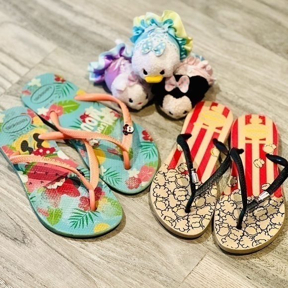 Havaianas Other - Havaianas  Two Pair - popcorn and Minnie Watermelon